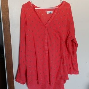 Red old navy tunic